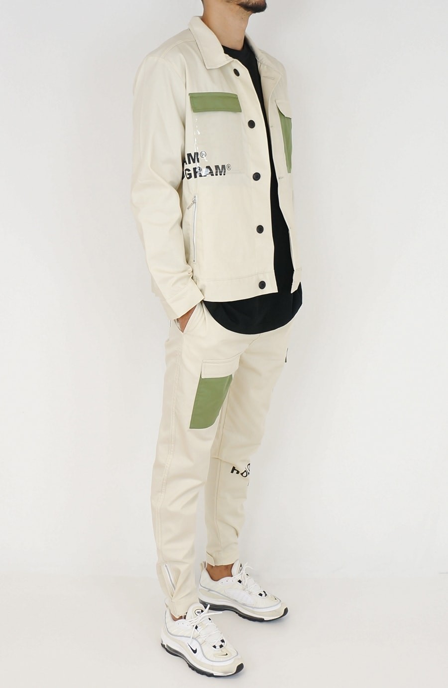 beige nike air tracksuit womens