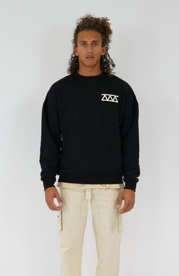 Crewneck streetwear Relief black