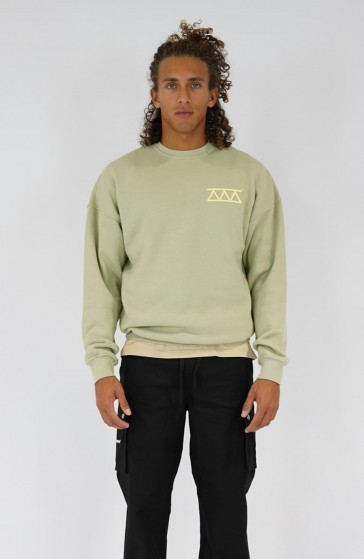 Crewneck streetwear Relief olive