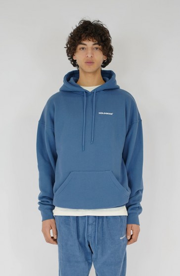 Hoodie streetwear Monochrome 03 blue