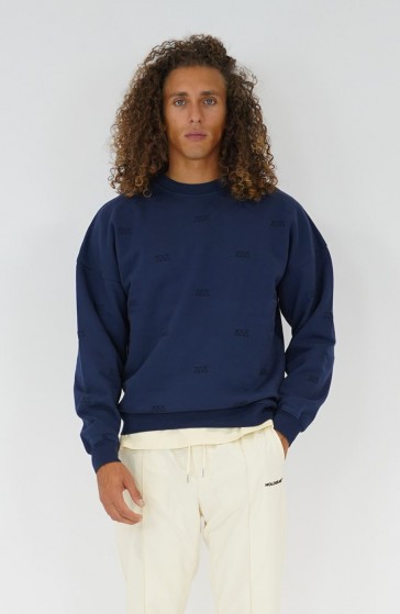 Crewneck streetwear All over blue