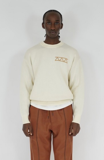 Knit streetwear Relief beige