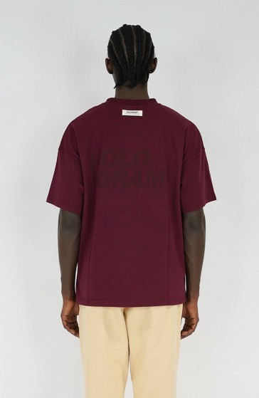 T-shirt streetwear Monochrome 04 burgundy