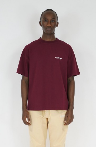 T-shirt streetwear Monochrome 04 burgundy